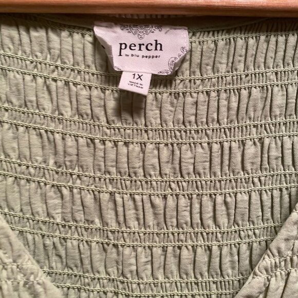 Perch by Blu Pepper Plus Flutter Sleeve Sage Midi Dress Wedding Guest - Picture 3 of 5